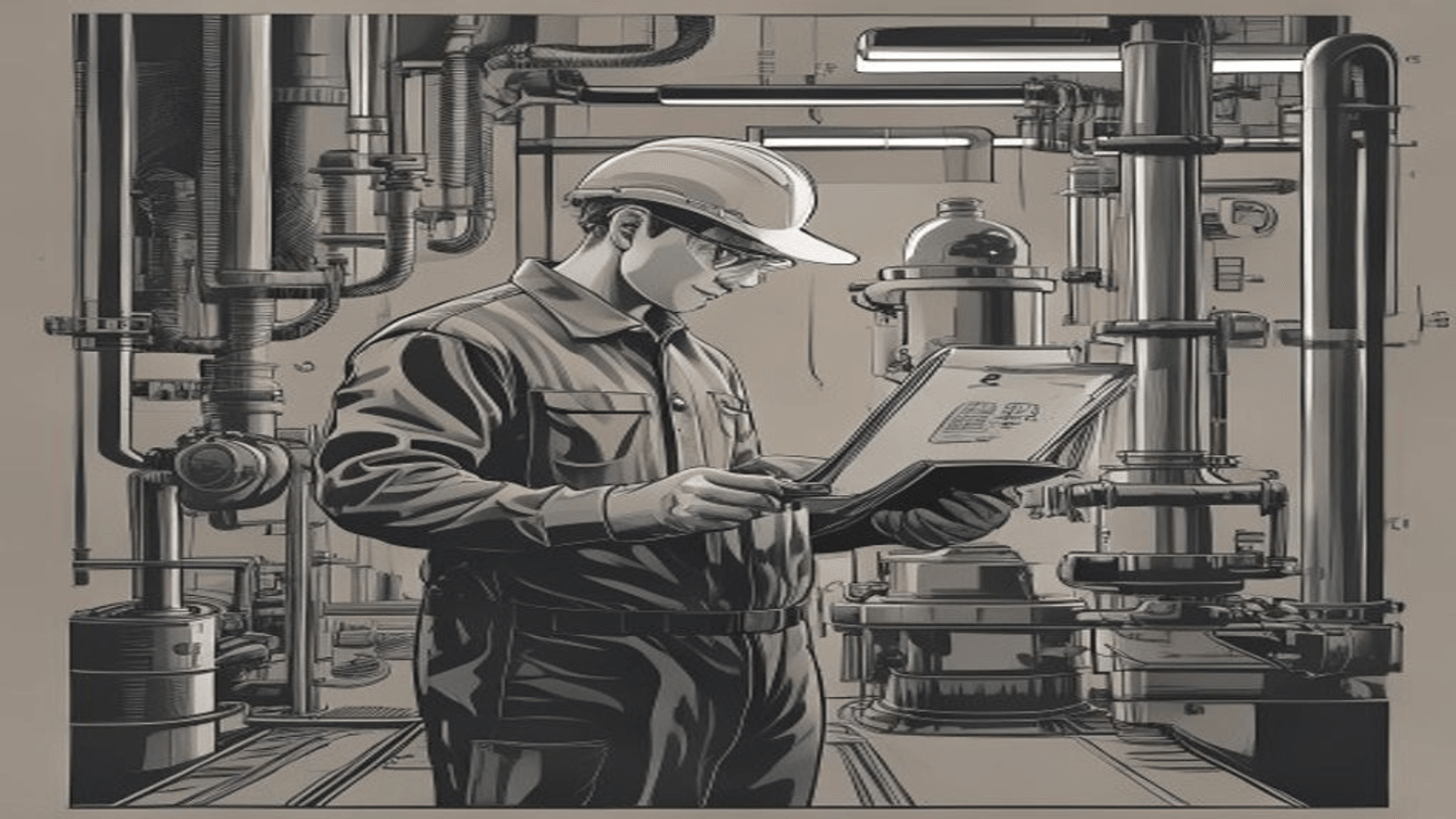 Technician performing preventive maintenance on a high-pressure PU foaming machine