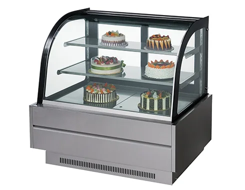 Bakery and deli refrigerated display cabinet PU foaming production line with curved-glass cake cabinet mould