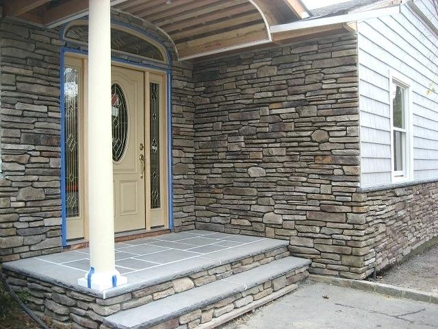 Faux Stone Building Facade Decoration