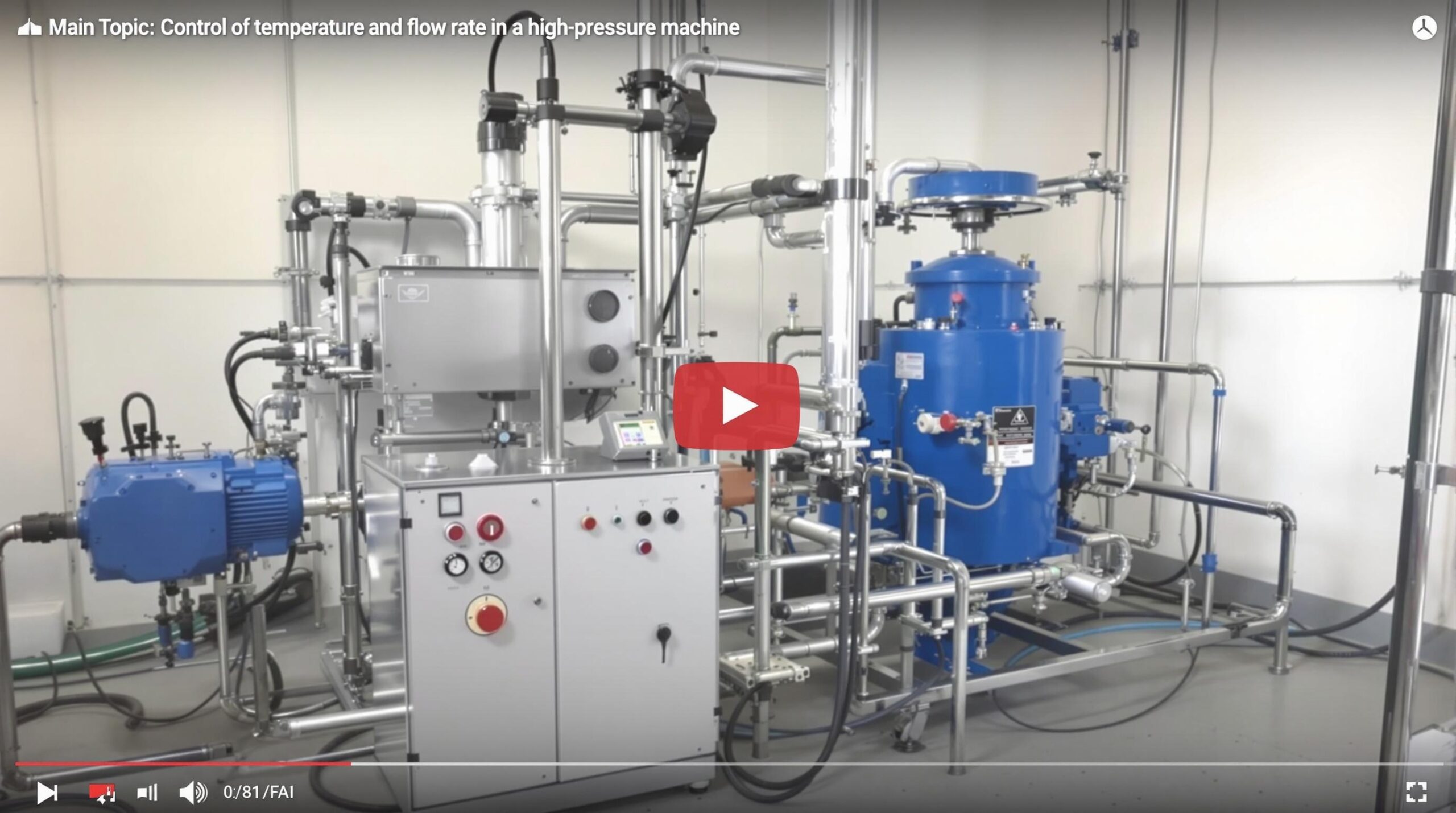 How to control the temperature and flow rate of the high - pressure machine?