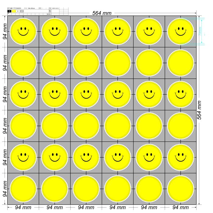 Película de PVC con forma de bola sonriente